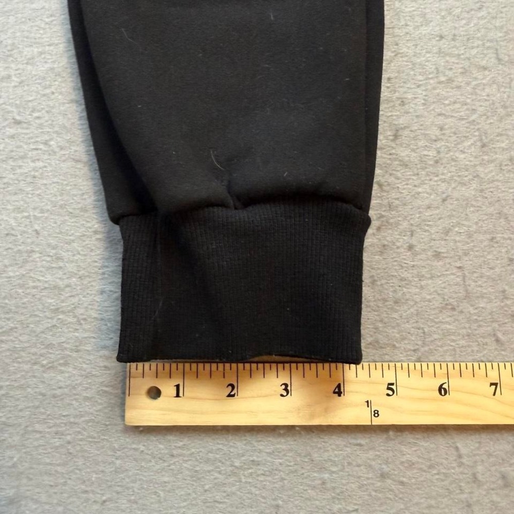 Fleece Lined Black Jogger Pants Size Small Cozy Winter - Picture 5 of 8